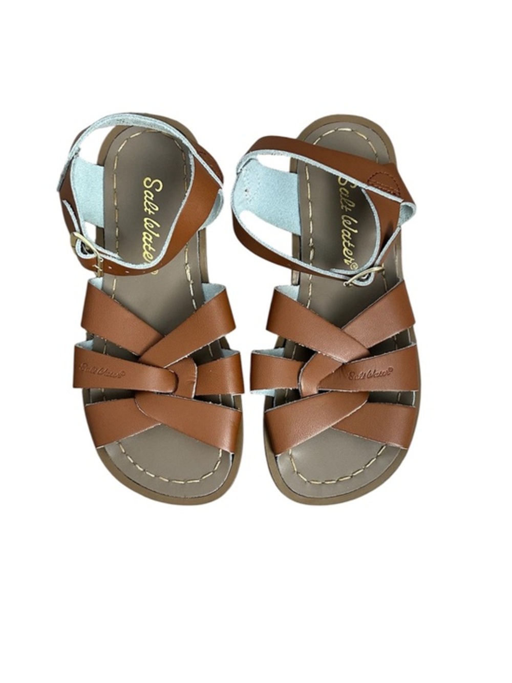 Salt Water Sandals Kids Tan Strappy Buckle Sandals
